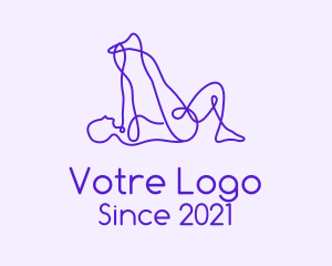 Violet - Violet Stretch Monoline logo design