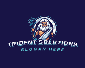 Trident - Poseidon God Trident logo design