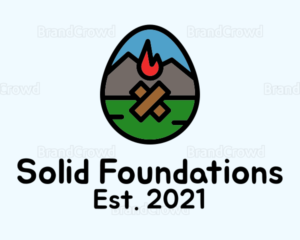 Mountain Bonfire Egg Logo