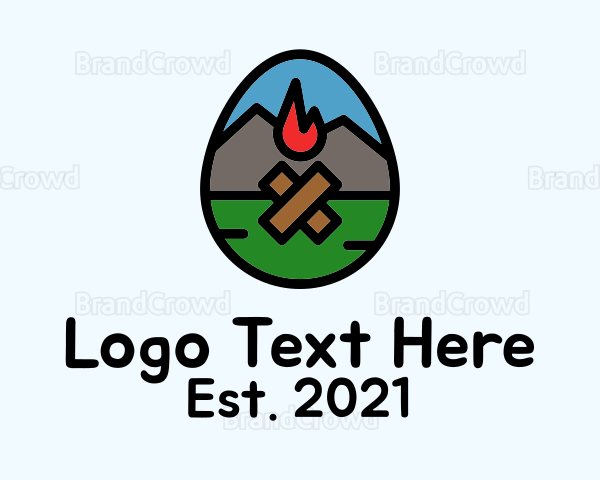 Mountain Bonfire Egg Logo
