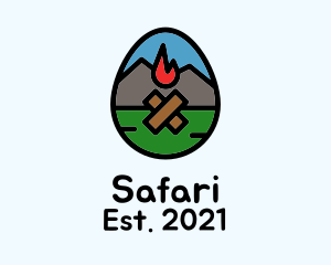 Blaze - Mountain Bonfire Egg logo design