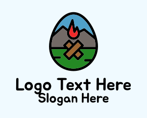 Mountain Bonfire Egg Logo