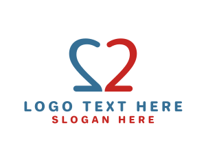 Dating - Heart Date Number 2 logo design