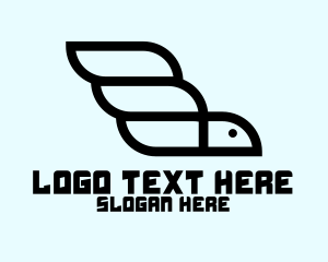 Freedom - Minimalist Black Bird logo design