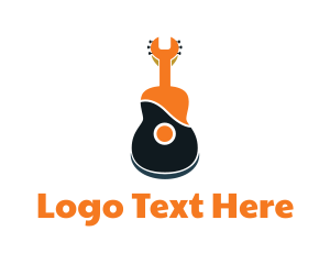 Song - Music Guitar Wrench logo design