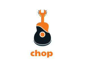 Engine - Music Guitar Wrench logo design