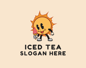 Summer Ice Cream Cartoon logo design