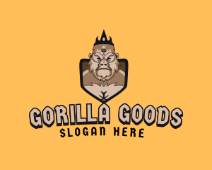 Crown Gorilla Clan logo design