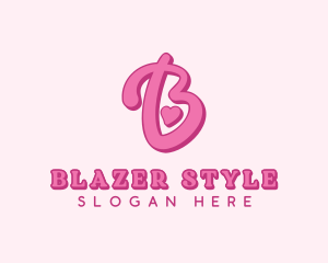 Beauty Girly Chic Letter B logo design