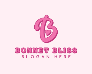 Beauty Girly Chic Letter B logo design