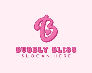 Beauty Girly Chic Letter B logo design