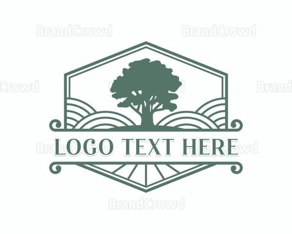 Tree Planting Garden Logo