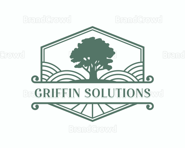 Tree Planting Garden Logo