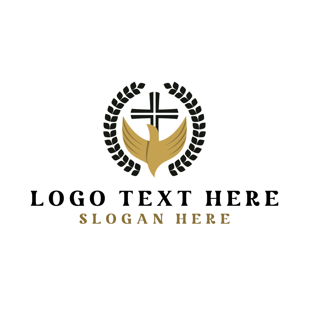 Cross Dove Wreath Logo | BrandCrowd Logo Maker