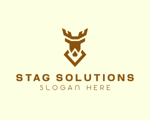 Stag - Stag Antler Diamond logo design