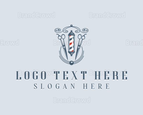 Shears Barbershop Grooming Logo