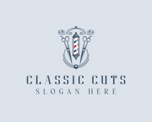 Shears Barbershop Grooming logo design