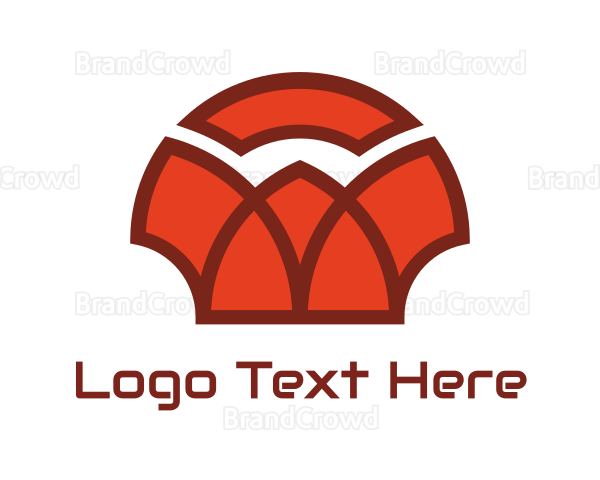 Red Abstract Shell Logo
