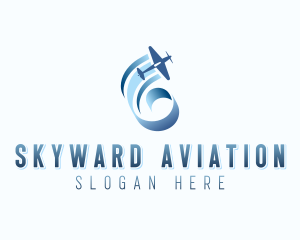 Plane Aviation Pilot logo design