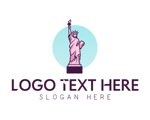 Pink Statue of Liberty Logo