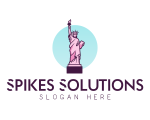 Pink Statue of Liberty Logo