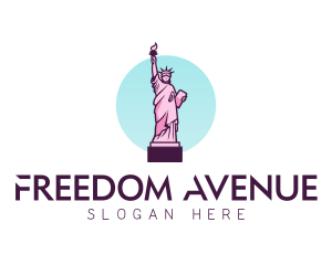 Liberty - Pink Statue of Liberty logo design