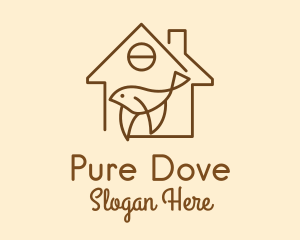 Cute Bird House  logo design