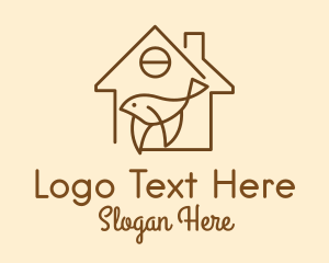 Estate - Cute Bird House logo design