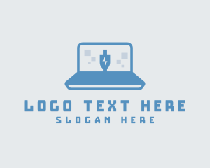 Laptop - Computer Laptop Charging logo design