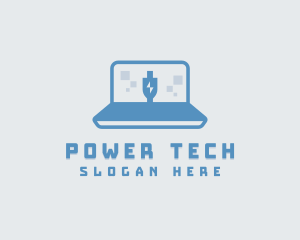 Elearning - Computer Laptop Charging logo design