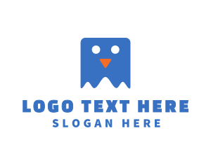 Educational - Blue Slimy Mascot logo design