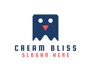 Cream - Slimy Ghost Cartoon logo design