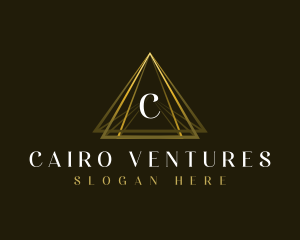 Luxury Triangle Pyramid logo design