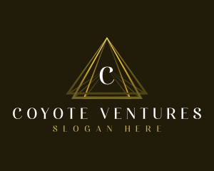 Luxury Triangle Pyramid logo design