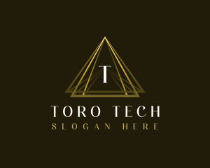 Luxury Triangle Pyramid logo design