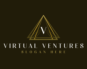 Luxury Triangle Pyramid logo design