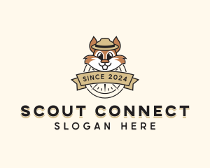 Squirrel Scout Camper logo design