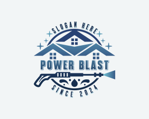 Roof Gutter Power Cleaning  logo design