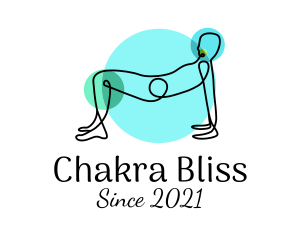 Chakra - Bridge Yoga Stretch logo design