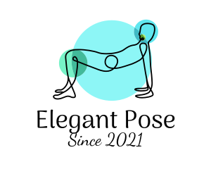 Pose - Bridge Yoga Stretch logo design