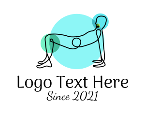 Human Shape - Bridge Yoga Stretch logo design