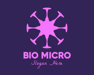 Microbiology - Purple Virus Symbol logo design