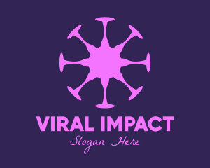 Infection - Purple Virus Symbol logo design