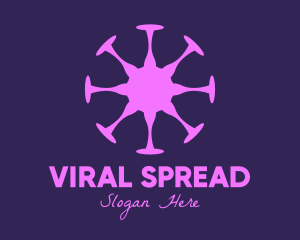 Infection - Purple Virus Symbol logo design