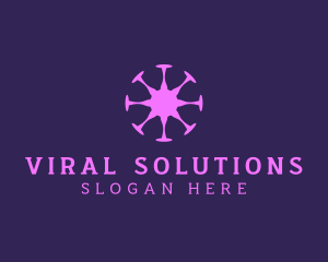 Virology - Virus Outbreak Germ logo design