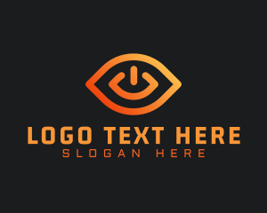 Gradient - Eye Power Button logo design