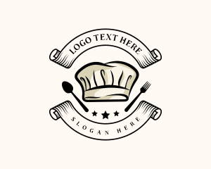 Fork - Culinary Chef Toque logo design