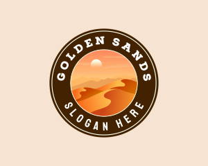 Sand - Desert Dune Landscape logo design