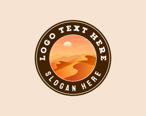 Western - Desert Dune Landscape logo design