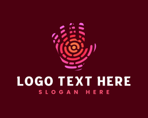 Privacy - Lock Fingerprint Biometric logo design